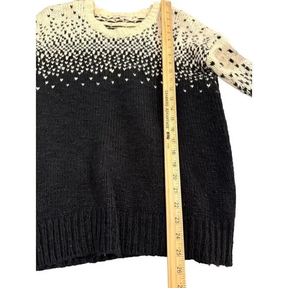 Madewell Wool Blend Black and White Crewneck Sweater Size S EUC - Picture 6 of 8